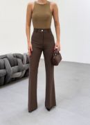 230 Gr Poly Viscose Full Lycra İspanyol Paça Pantolon resmi